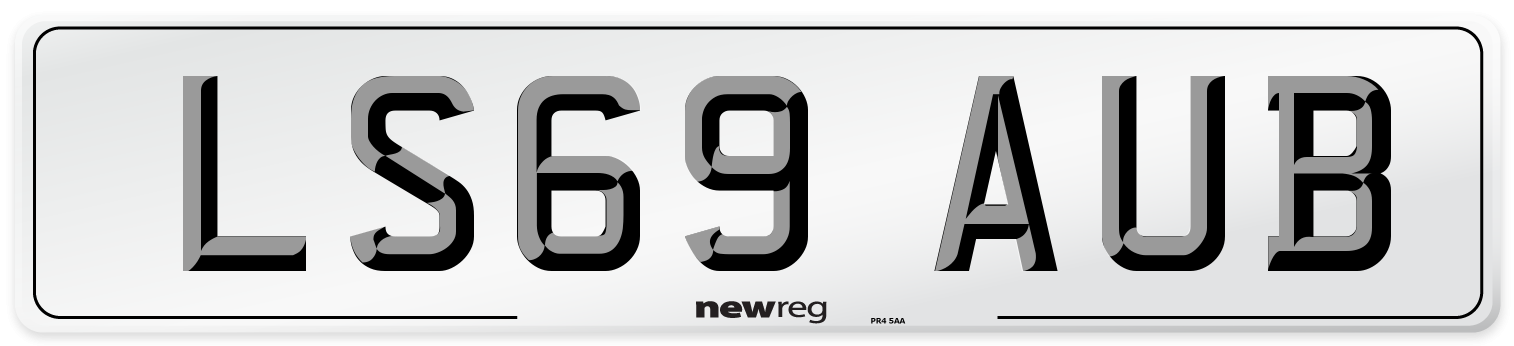 LS69 AUB Number Plate from New Reg